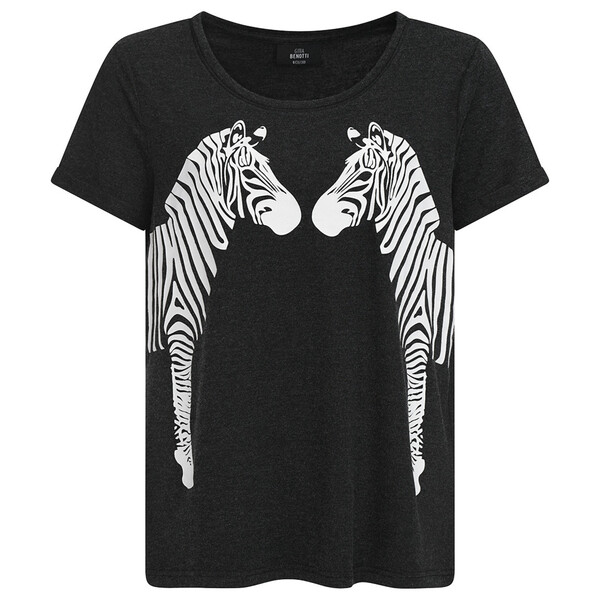 Bild 1 von Damen T-Shirt mit Zebra-Print