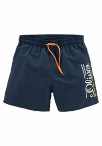 s.Oliver Badeshorts mit Logodruck und kontrastfarbenen Details