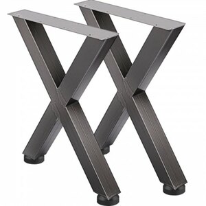 VEVOR Tischbeine 720x 600 mm X-Frame, Tischgestell 28 x 24 Zoll Edelstahl Tischkufen Schwarz einfache Montage, Tischbeine Metall schwarz Tischzubehör für Esstisch Schreibtisch Couchtisch