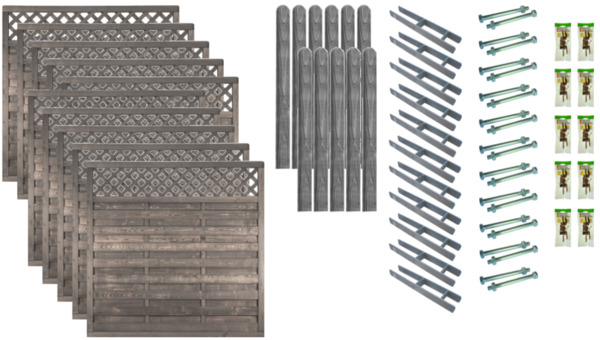 Bild 1 von TETZNER & JENTZSCH - Zaunkomplettset - "BOSTON 8"