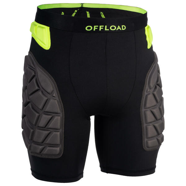 Bild 1 von Protector-Shorts Rugby R500 Herren schwarz/gelb