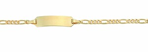 Adelia´s Goldarmband "Damen Goldschmuck 333 Gold Figaro Armband 14 cm", 333 Gold Figarokette Goldschmuck für Damen