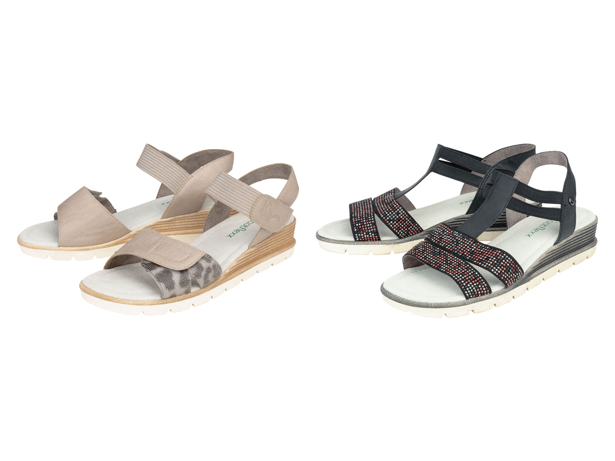 Bild 1 von Damen Sandale, G-Weite, mit chromfrei gegerbter Lederdecksohle