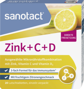 sanotact® Zink + C + D Lutschtabletten
