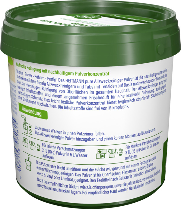 Bild 3 von Heitmann pure Allzweckreiniger Pulver