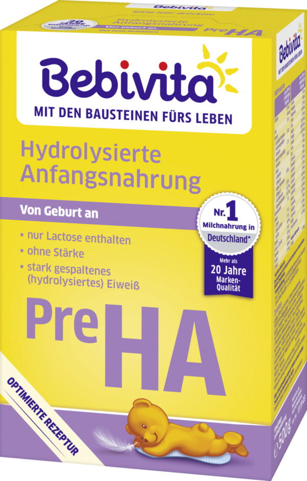 Bild 1 von Bebivita Bebivita Hydrolysierte Anfangsnahrung Pre HA, 500g