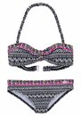 Bild 1 von Buffalo Bandeau-Bikini mit Ethnodruck und Kontrastdetails