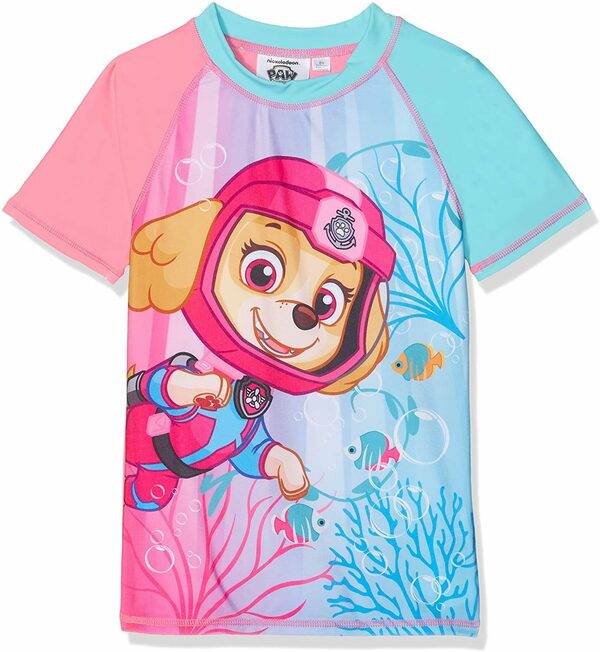 Bild 1 von PAW PATROL Bade-Shirt PAW PATROL MÄDCHEN BADESHIRT SCHWIMMSHIRT Oberteil T-Shirt zum Baden UV Schutzfaktor 50 Baby Kleinkind Gr.92