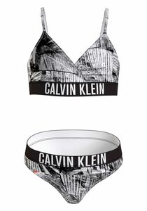 Calvin Klein Swimwear Triangel-Bikini CROSSOVER TRIANGLE BIKINI SET-PR In gemusteter Optik