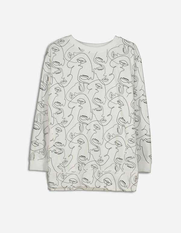 Bild 1 von Damen Sweatshirt  - Allover-Muster