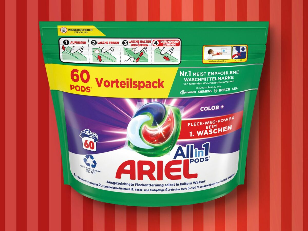 Ariel Waschmittel 60 Wäschen von Lidl ansehen!