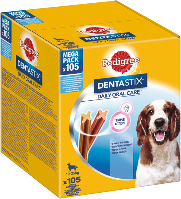 Bild 1 von Pedigree Dentastix Daily Oral Care Megapack 105Stk für mittelgroße Hunde