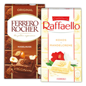 Ferrero Rocher / Raffaello Tafelschokolade