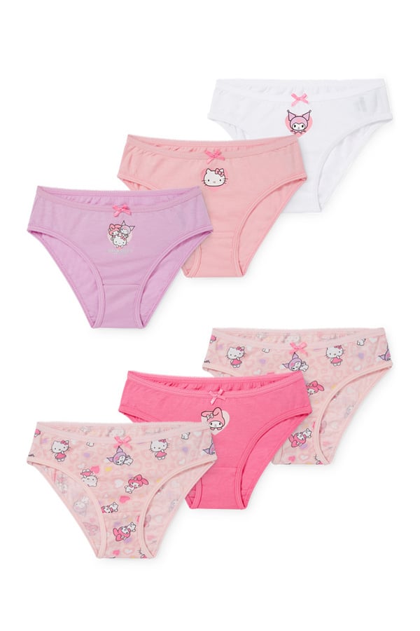 Bild 1 von C&A Multipack 6er-Hello Kitty-Slip, Rosa, Größe: 98-104