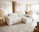 Bild 1 von Ecksofa Lanzo XL 270x180 cm Bouclee Creme-Weiß Recamiere variabel