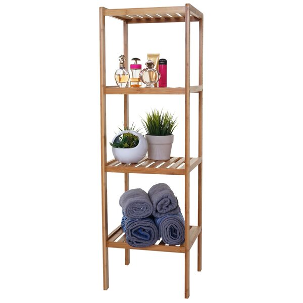 Bild 1 von Badregal MCW-B18, Badezimmer Badschrank Standregal, Bambus ~ 110x34x33cm