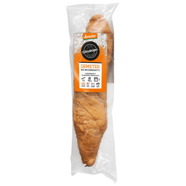 Bild 1 von Herzsberger Bio Demeter Steinofenbaguette 250g