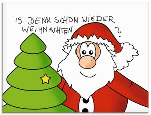 Artland Glasbild »Is denn schon wieder Weihnachten«, Geschichten & Märchen, (1 St.), in verschiedenen Größen