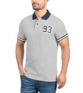 BLEND Gregor Herren Polo-Shirt zeitloses Polo-Hemd mit Knopfleiste 20703727 Hellgrau