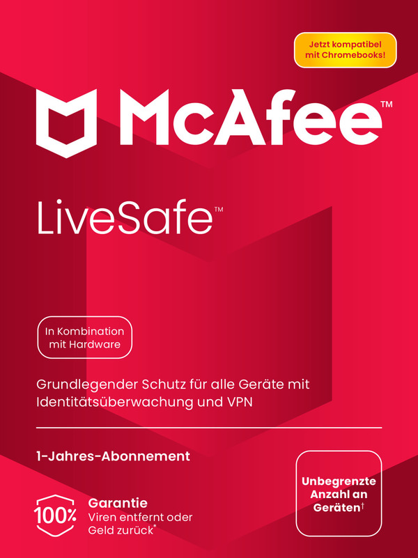 Bild 1 von McAfee LiveSafe Attach für alle Geräte in einem Haushalt, 1 Jahr, Code einer Box - [PC, iOS, Mac, Android] [Multiplattform]