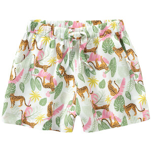 Mädchen Shorts mit tropischem Allover-Print