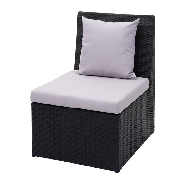 Bild 1 von Poly-Rattan Sessel MCW-G16, Lounge-Rattanstuhl Gartenstuhl, Gastronomie ~ schwarz, Kissen hellgrau