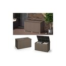 Bild 1 von Oskar XXL Polyrattan Kissenbox 950L Auflagenbox Braun Gartenbox Gartentruhe