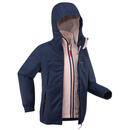 Bild 1 von Winterjacke 3-in-1-Jacke Kinder bis -0,5°C wasserdicht Winterwandern Gr. 122–170 - SH100 warm blau