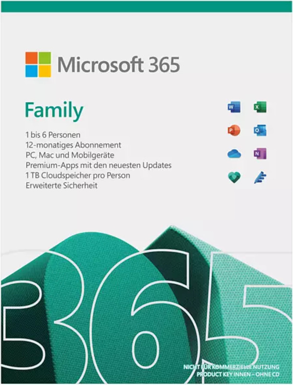 Bild 1 von Microsoft Office 365 Family DE Abonnement 1 Jahr