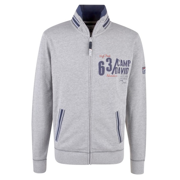 Bild 1 von Camp David Sweat Jacke grau - Gr. XXL - versch. Größen