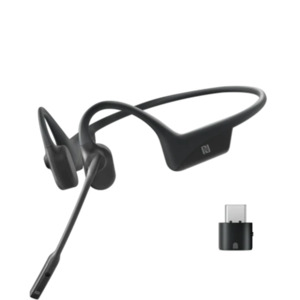 OpenComm UC USB-C schwarz Kopfhörer mit Bone-Conduction-Technologie