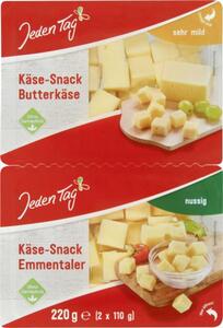 Jeden Tag Käse-Snack Butterkäse/Emmentaler