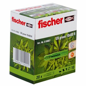 Fischer Universaldübel UX 10 x 60 R Green (mit Rand) (20 ST)