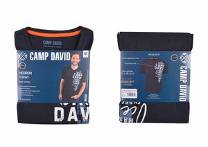 Camp David Herren T-Shirt - schwarz, Gr. XXL - versch. Farben und Größen