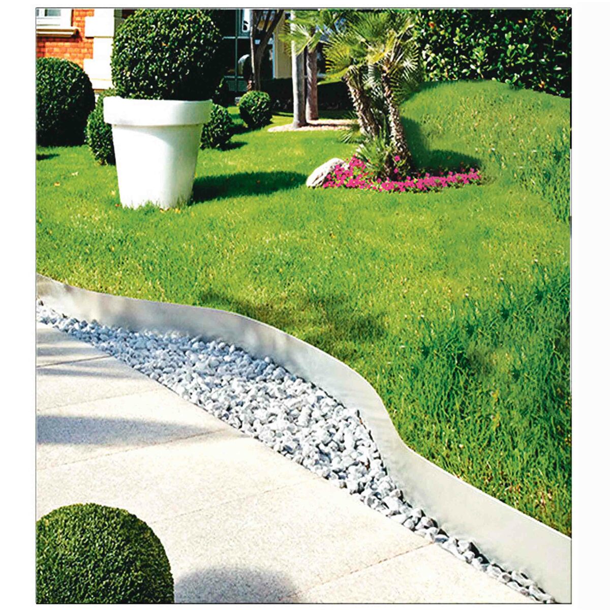 Bild 1 von Rasenkantenprofile Stahl 4er Set 119,5x13cm