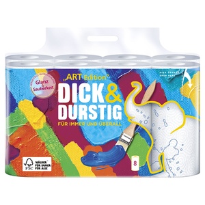 DICK & DURSTIG®  Haushaltstücher mit Dekor „Art Edition“