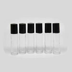 YIZHAO Braun 10ml Roll On Glasflaschen für Ätherisches Öl, Leer Roll On Flasche mit Edelstahl Roller Bällen, für Aromatherapie-Gemische, Duftstoff, Parfüm,Massage - 36 Pcs
