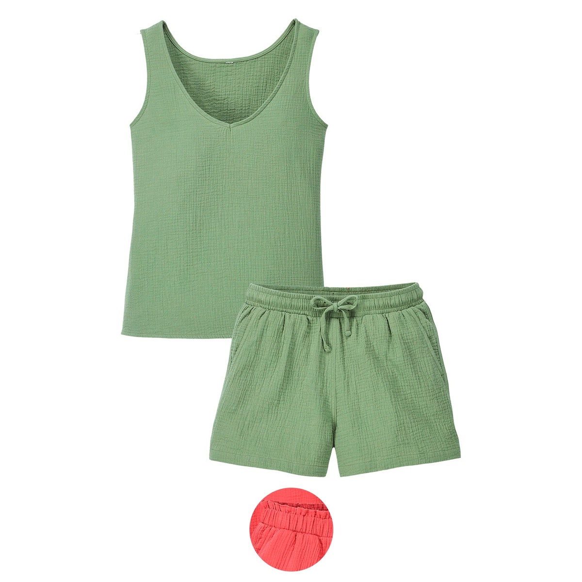 Bild 1 von BLUE MOTION Damen Musselin-Top und -Shorts, 2er-Set