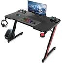 Bild 1 von Homall Gaming Tisch 110 x 60 cm, Z-Frame Gaming Schreibtisch mit Getränkehalter, Kopfhörer Haken, Computertisch PC Tisch Ergonomischer Gamer Tisch