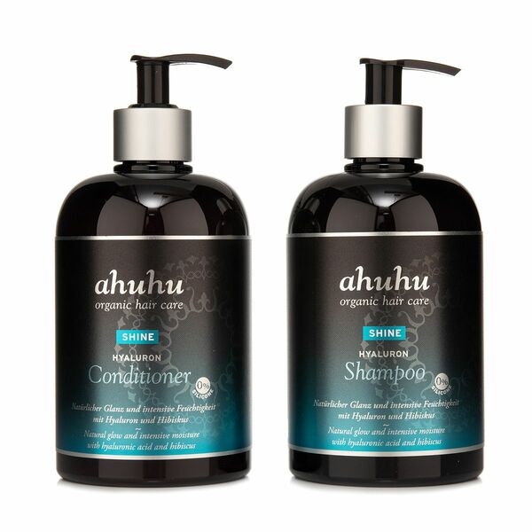 Bild 1 von ahuhu organic hair care Shine Hyaluron Shampoo & Conditioner 2x 500ml