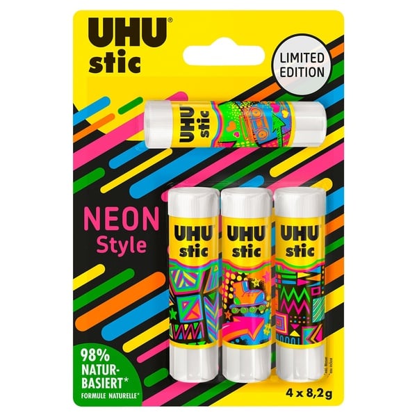 Bild 1 von UHU®  Stic mit Neon-Design 32,8 g, 4er-Packung