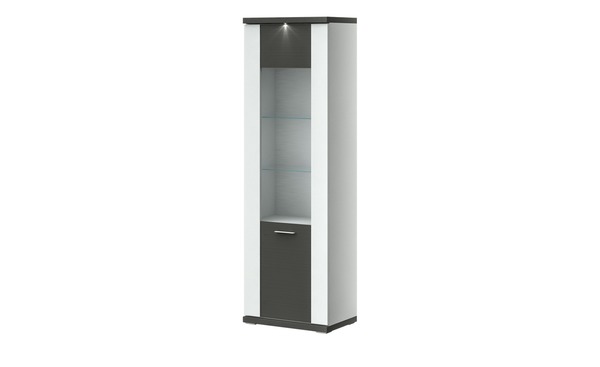 Bild 1 von Primo Vitrine   Titan weiß Maße (cm): B: 66 H: 207 T: 42 Kommoden & Sideboards