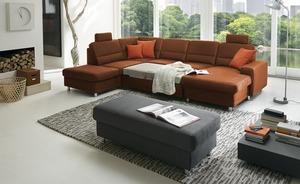 Kollektion Kraft Wohnlandschaft Steel  Marc orange Maße (cm): H: 85 Polstermöbel