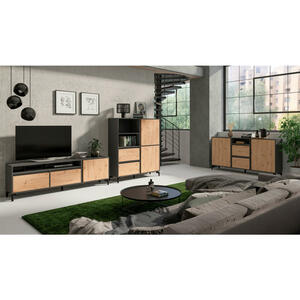 MID.YOU SIDEBOARD Anthrazit, Schwarz