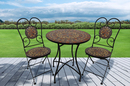 Bild 2 von HC Freizeit & Garten Sitzgruppe Mosaik 3 tlg mit Tisch Ø 60 cm & 2 Stühlen mehrfarbig