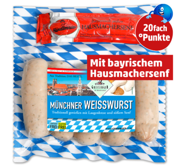 Bild 1 von 20fach Punkte beim Kauf von Greisinger Münchner Weißwurst*