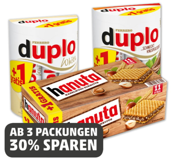 Bild 1 von FERRERO* Duplo, Duplo White oder Hanuta