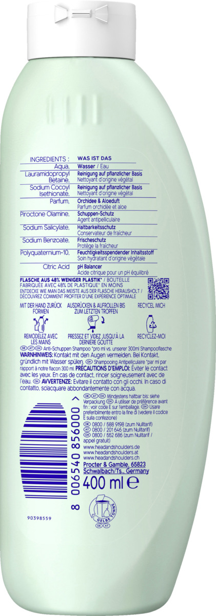 Bild 2 von head & shoulders BARE Beruhigende Feuchtigkeit Anti-Schuppen Shampoo