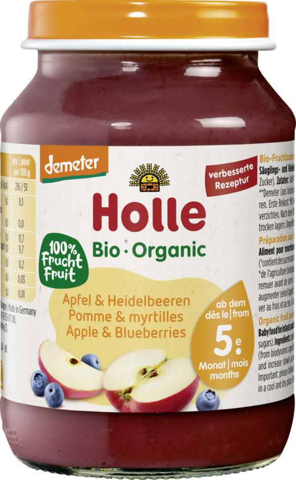 Bild 1 von Holle Bio Apfel & Heidelbeeren ab dem 5. Monat