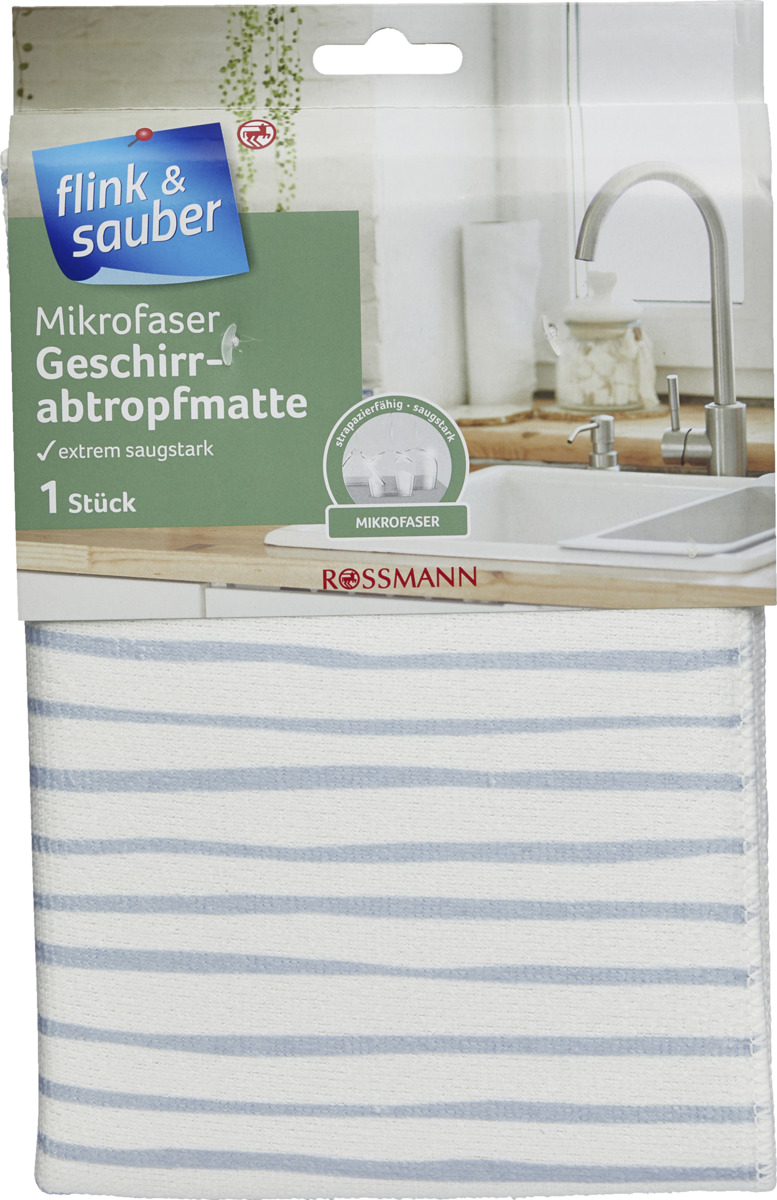 Bild 1 von flink & sauber Mikrofaser Geschirrabtropfmatte